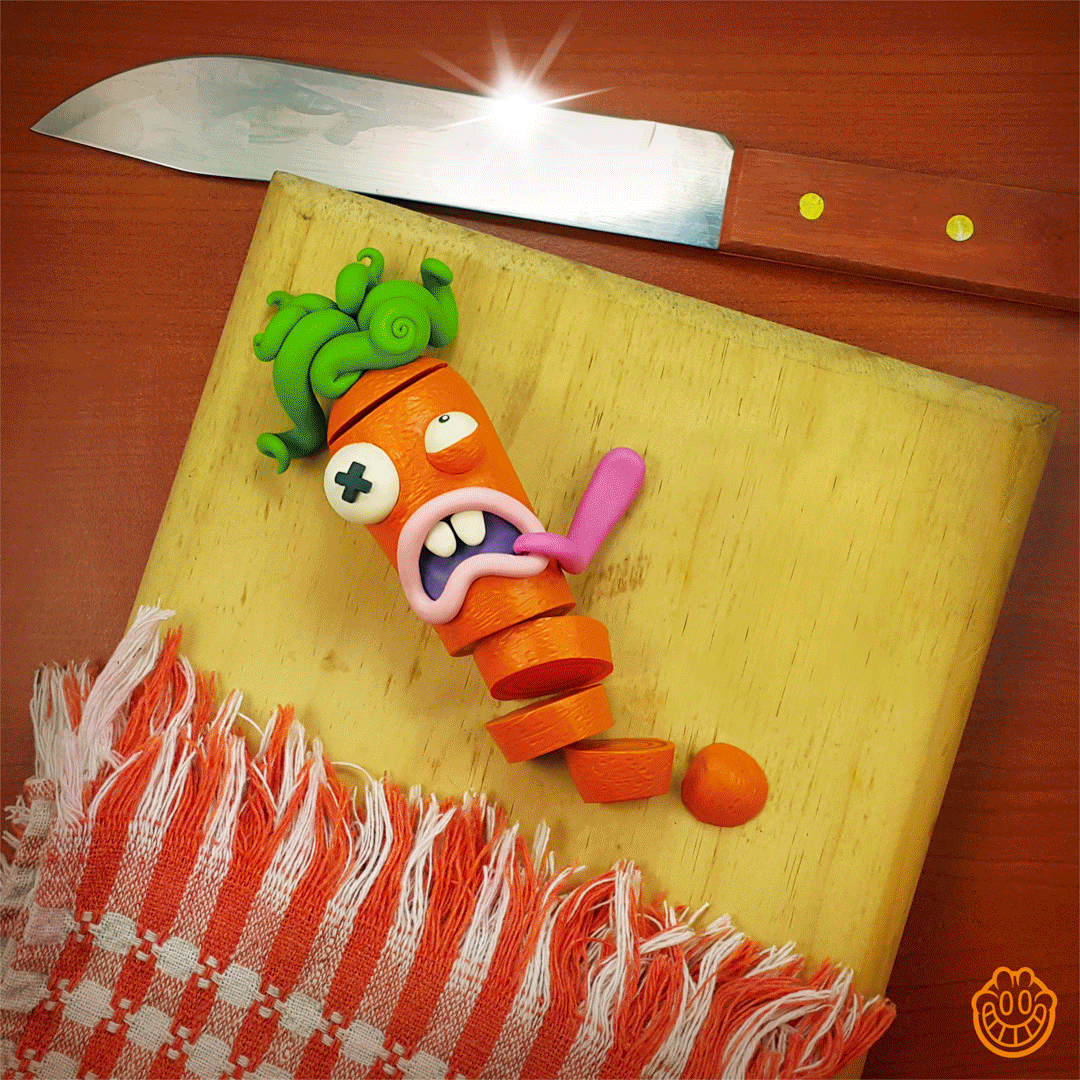 Silly Food, serie de personajes elaborados en plastilina por Silly Things, ilustrador y escultor costarricence.